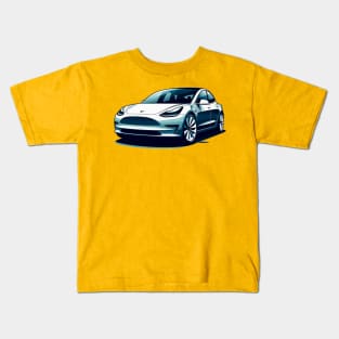 Tesla Model 3 Kids T-Shirt